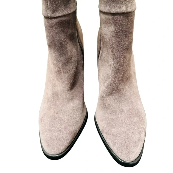 Marc Fisher LTD Gray Suede Tall Boots – Size 7M – Block Heel - Picture 13 of 15